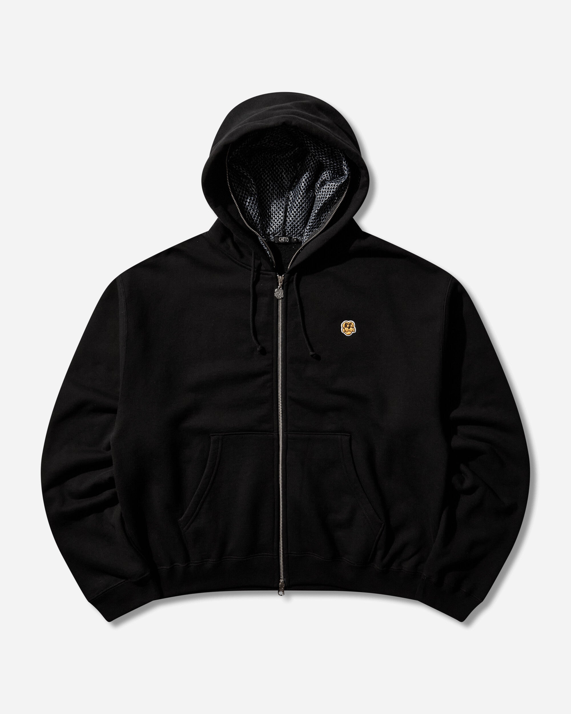Men s Dog Mesh Zip Hoodie Black