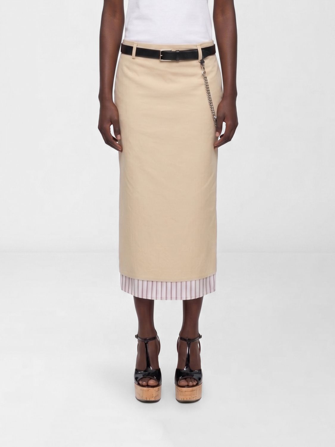Skirt Woman color Beige