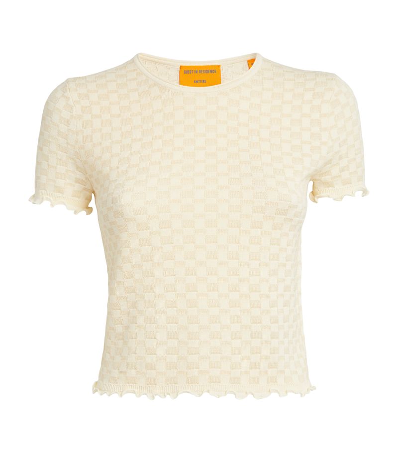 Cotton-Silk Cropped T-Shirt