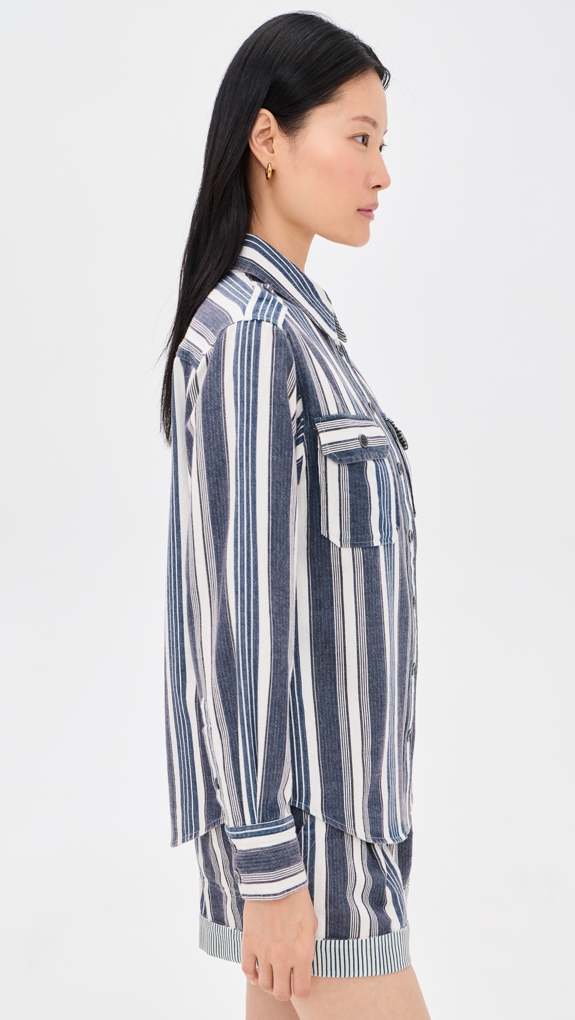 Gelva Shirt Ecru/Blue