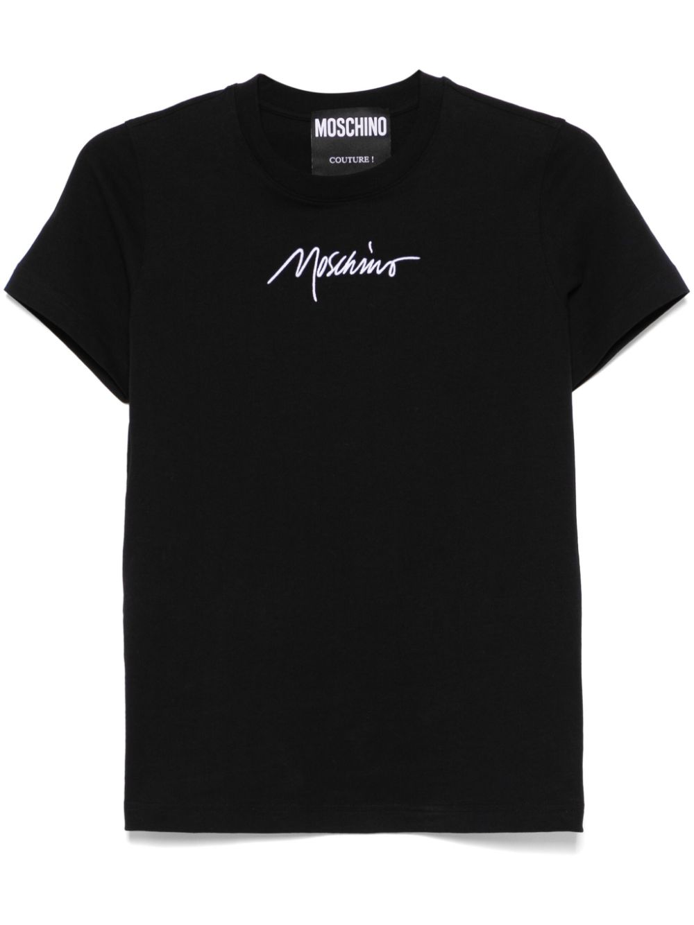 Logo-embroidered T-shirt - Black