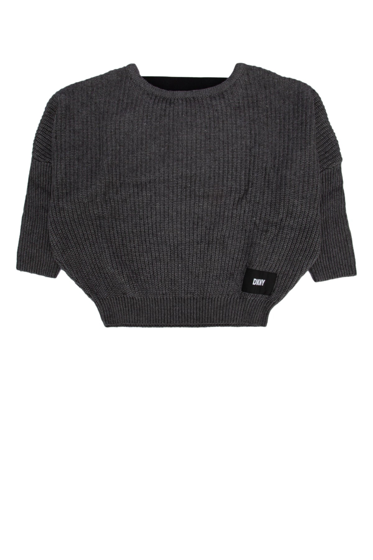 Ribbed Knit Sweater — Gray