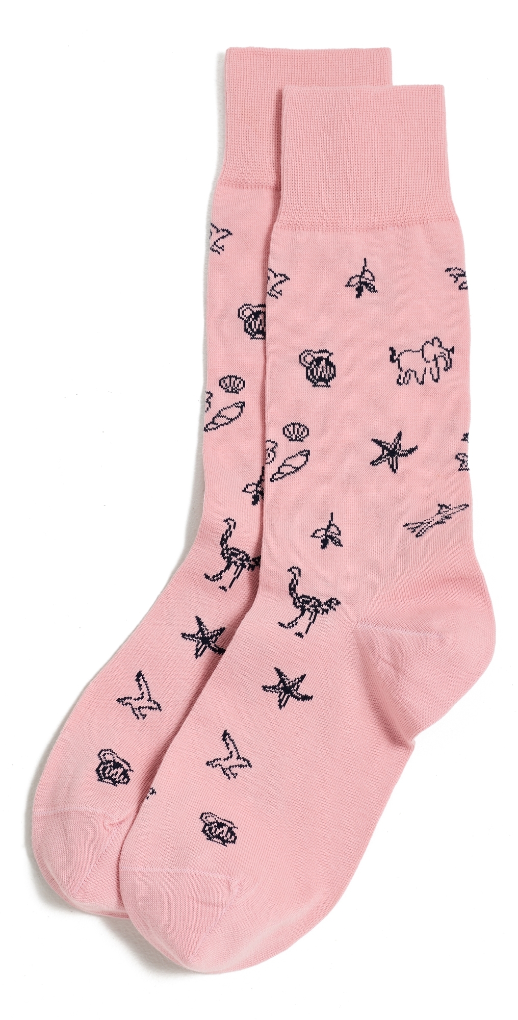 Ostrich Socks Pink One Size