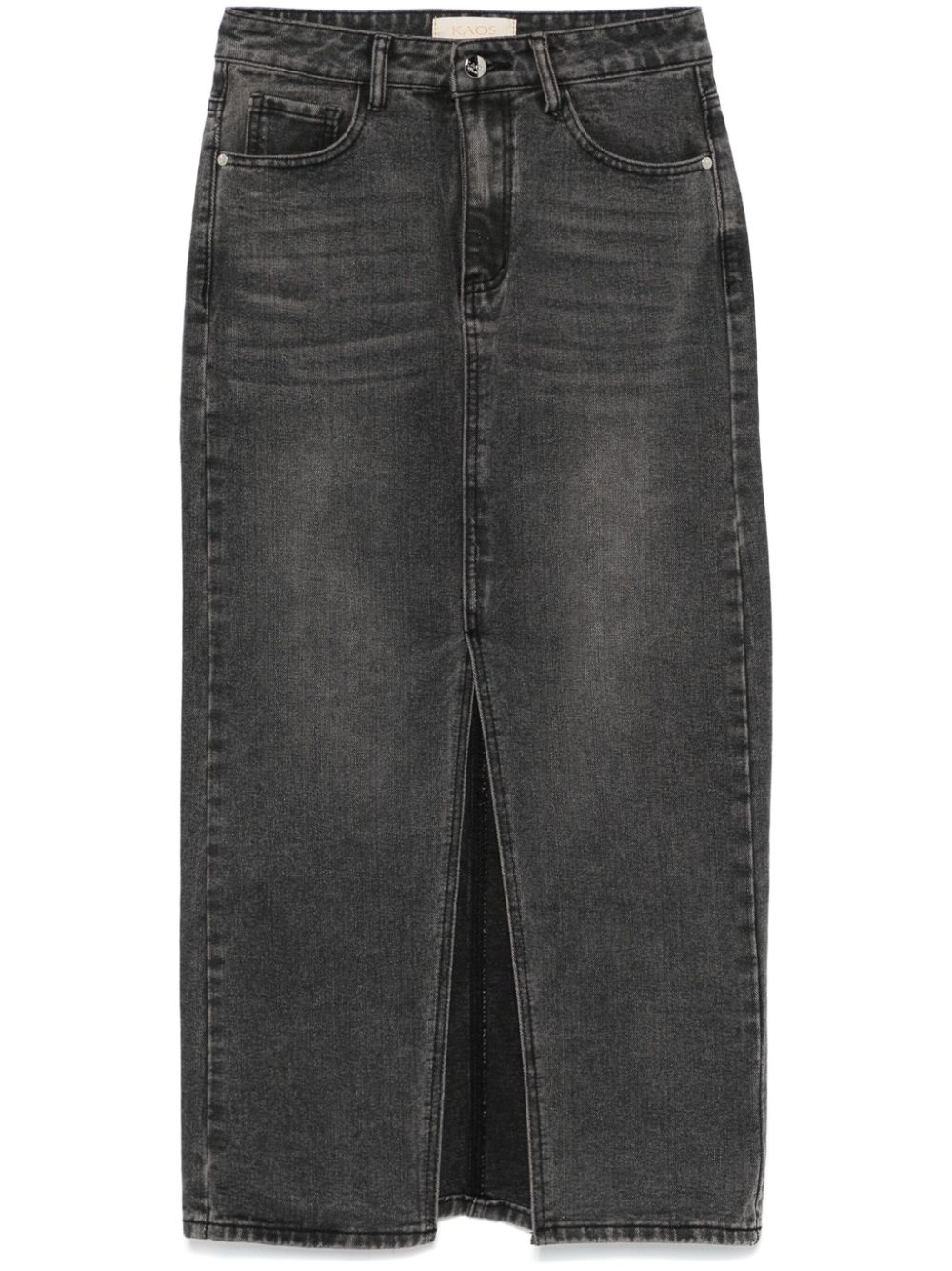 Denim midi skirt - Grey