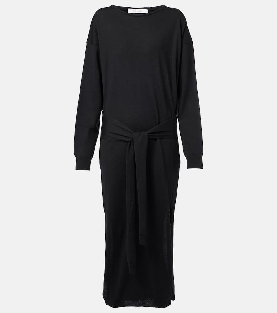Belted sweater dress