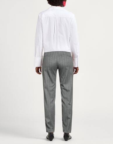 Manila Grace Woman Pants Grey Size 10 Polyester, Viscose, Elastane