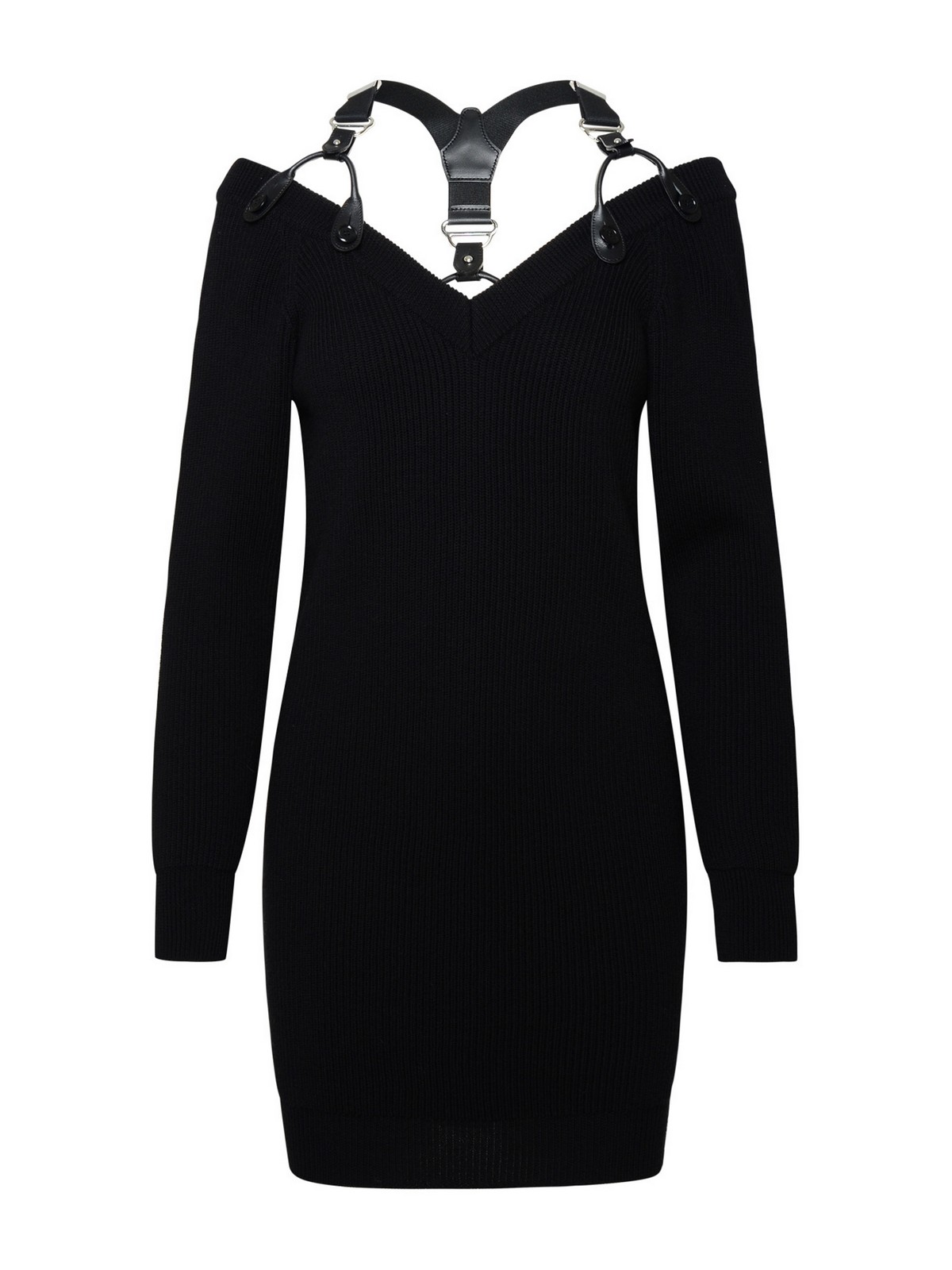 Black wool dress