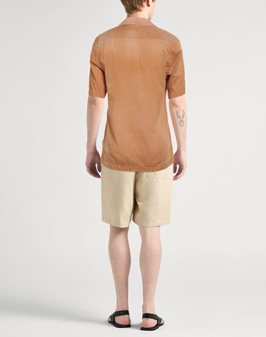 Man Shirt Camel Size 15 ¾ Cotton