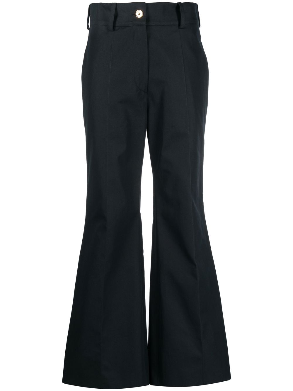 High-waisted flared trousers - Blue