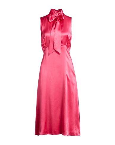 Woman Midi dress Fuchsia Size 10 Silk