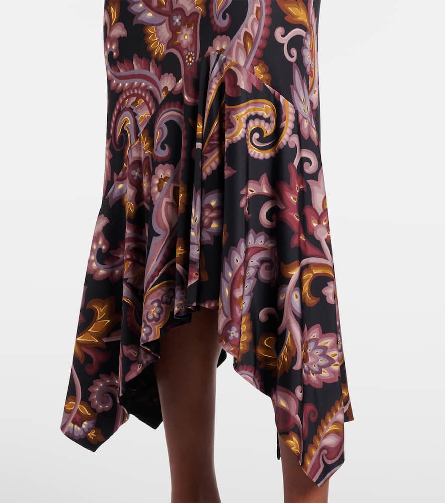 Paisley jersey maxi skirt
