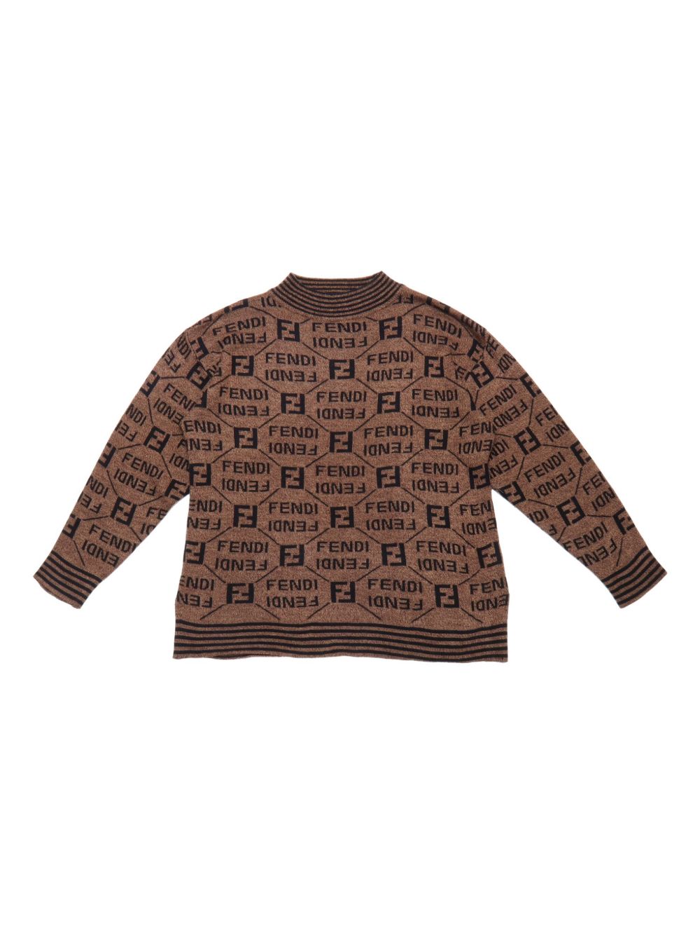 Fendi Pre-Owned 1980-1990s logo knitted sweater - Brown