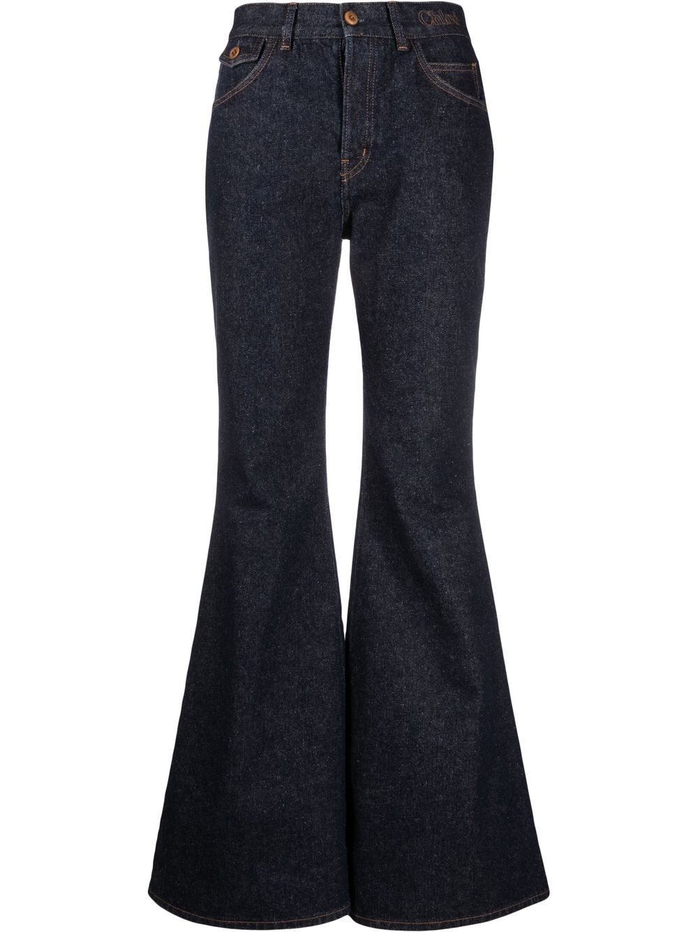 High-waisted flared jeans - Blue
