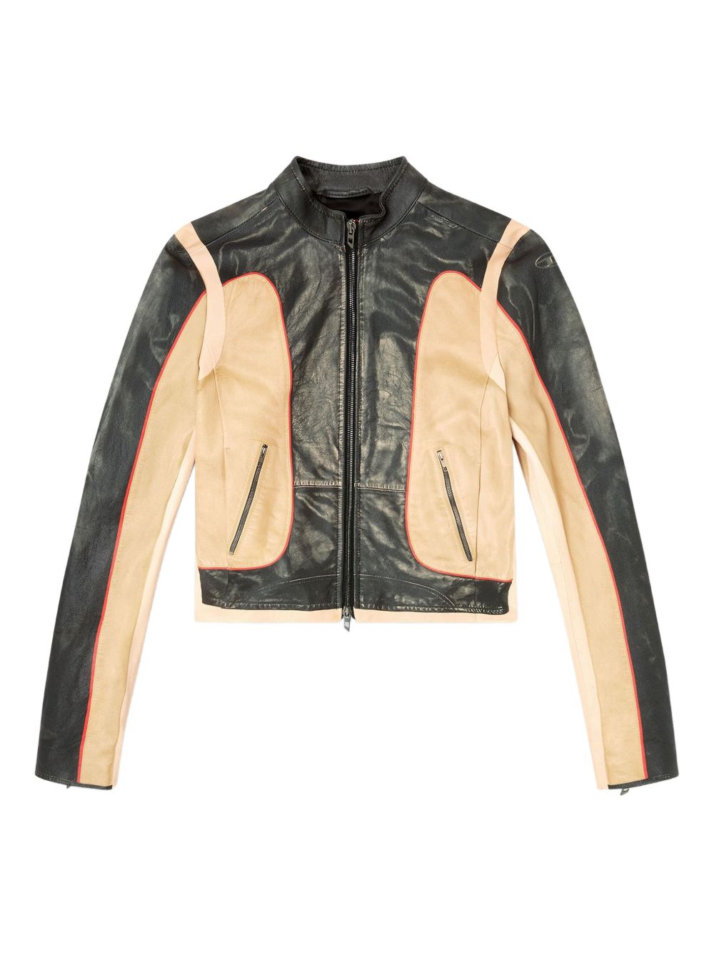 L-Oonie panelled leather jacket - 9XX