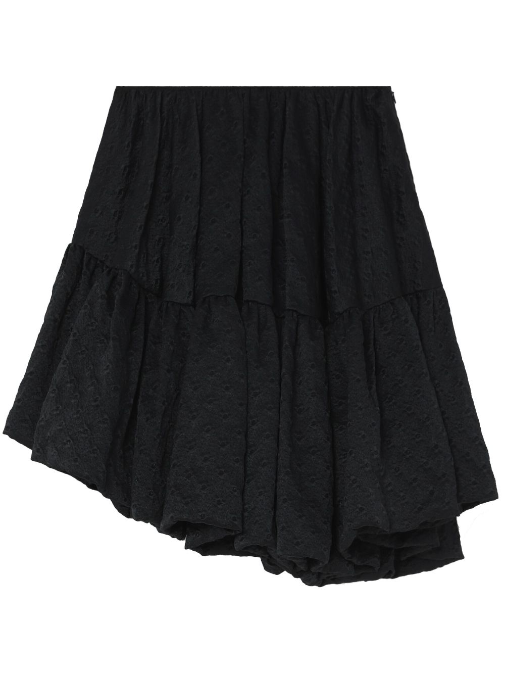 Sarina asymmetric voluminous tiered skirt - Black