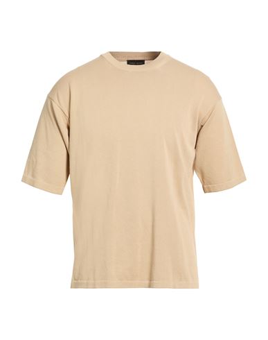 Man Sweater Sand Size 38 Cotton