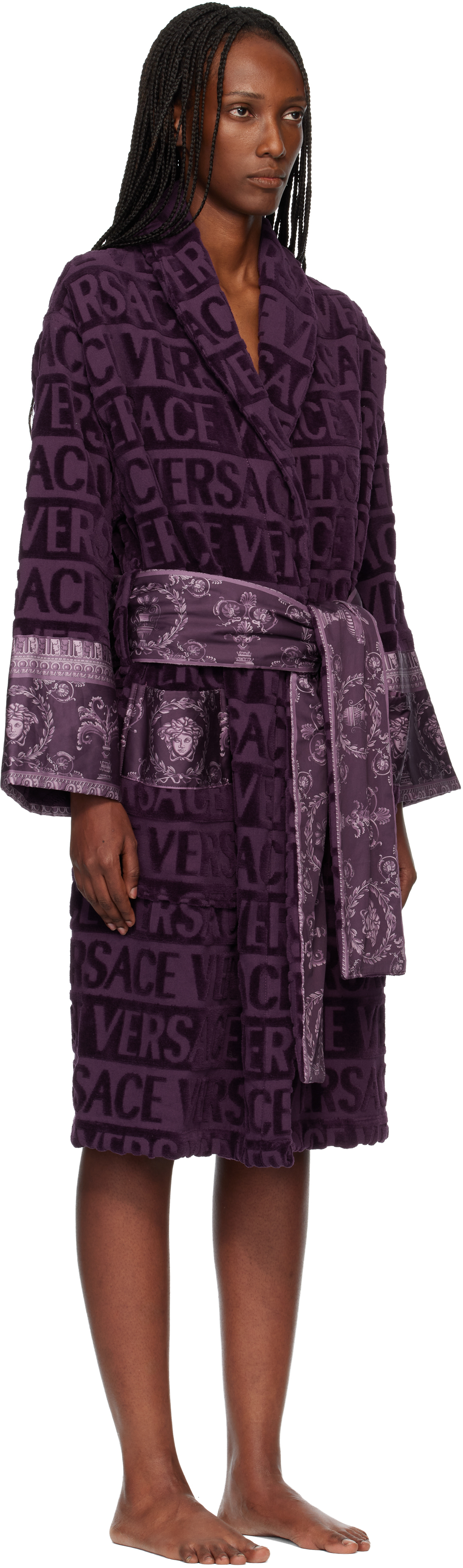 Purple 'I Heart Baroque' Bathrobe