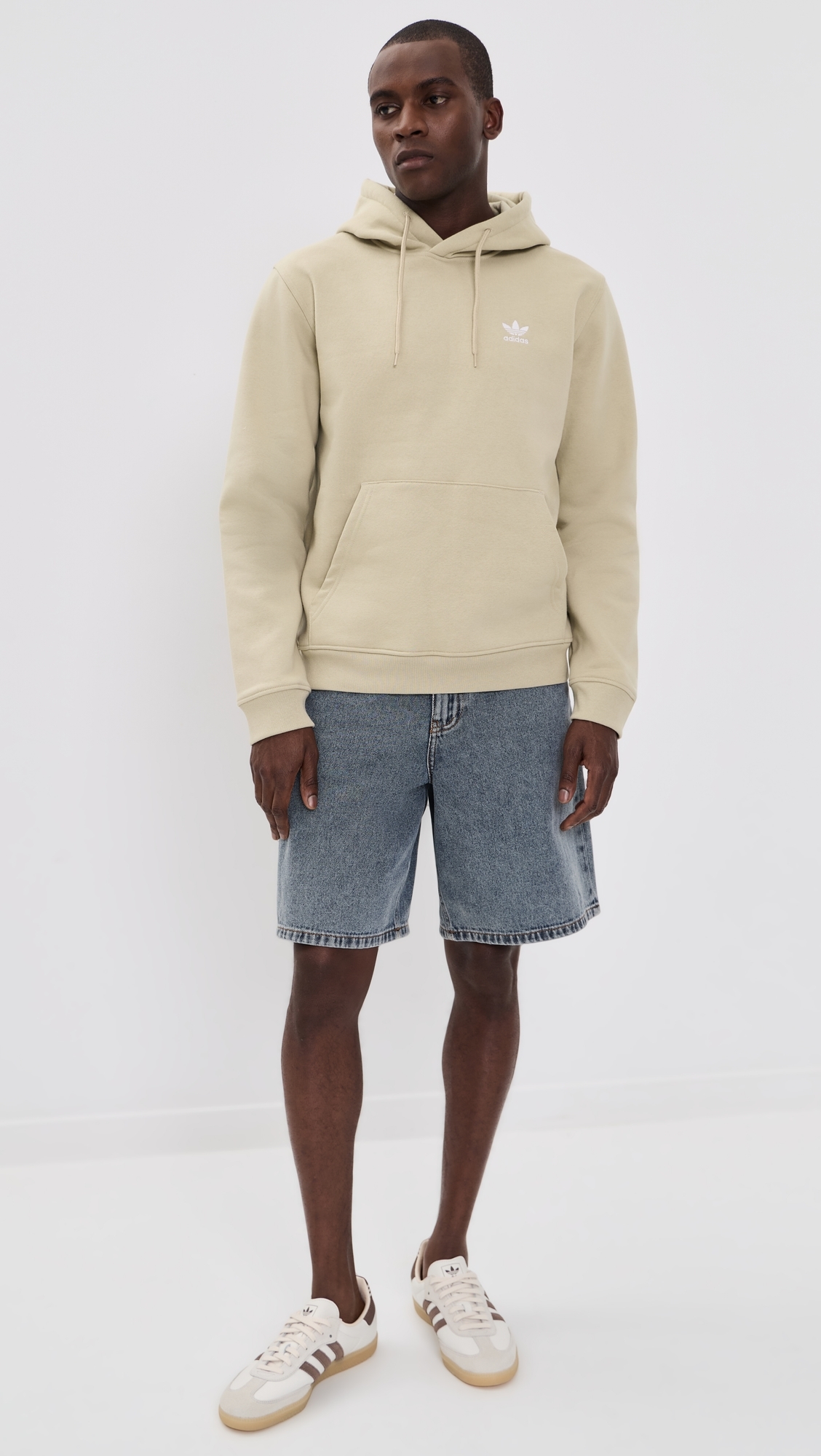 Trefoil Essentials Hoodie Stone Khaki