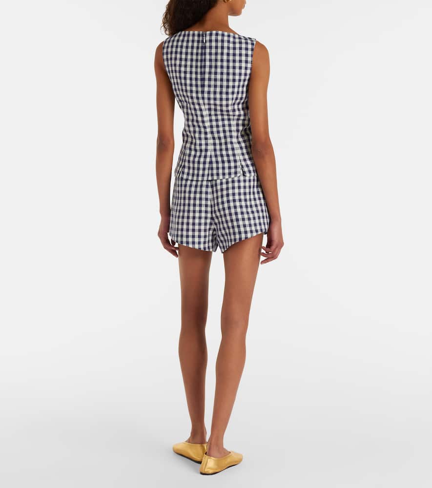 Sadie gingham linen shorts