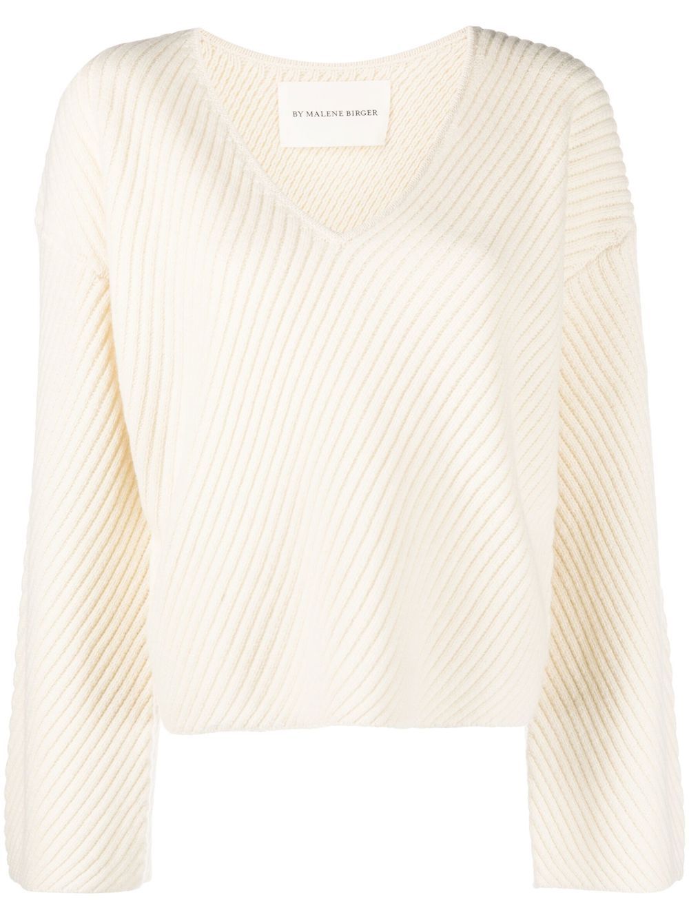 Ribbed knit jumper - Neutrals