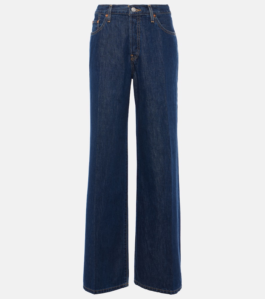 Palazzo mid-rise wide-leg jeans