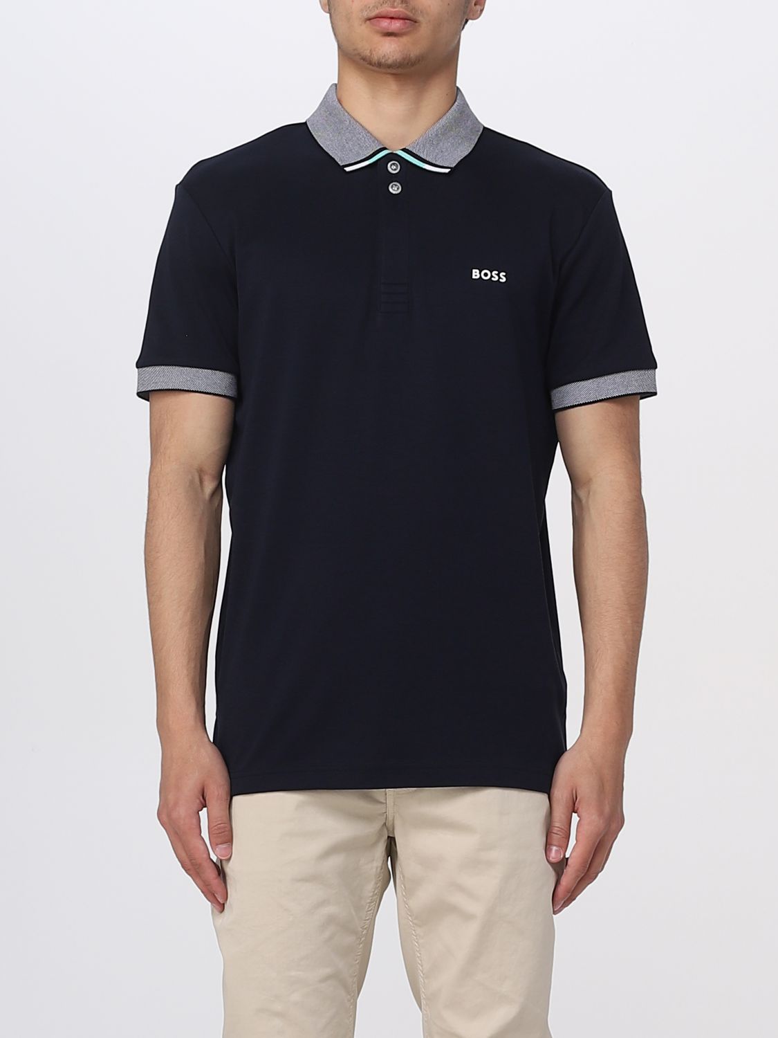 Polo Shirt Men color Blue