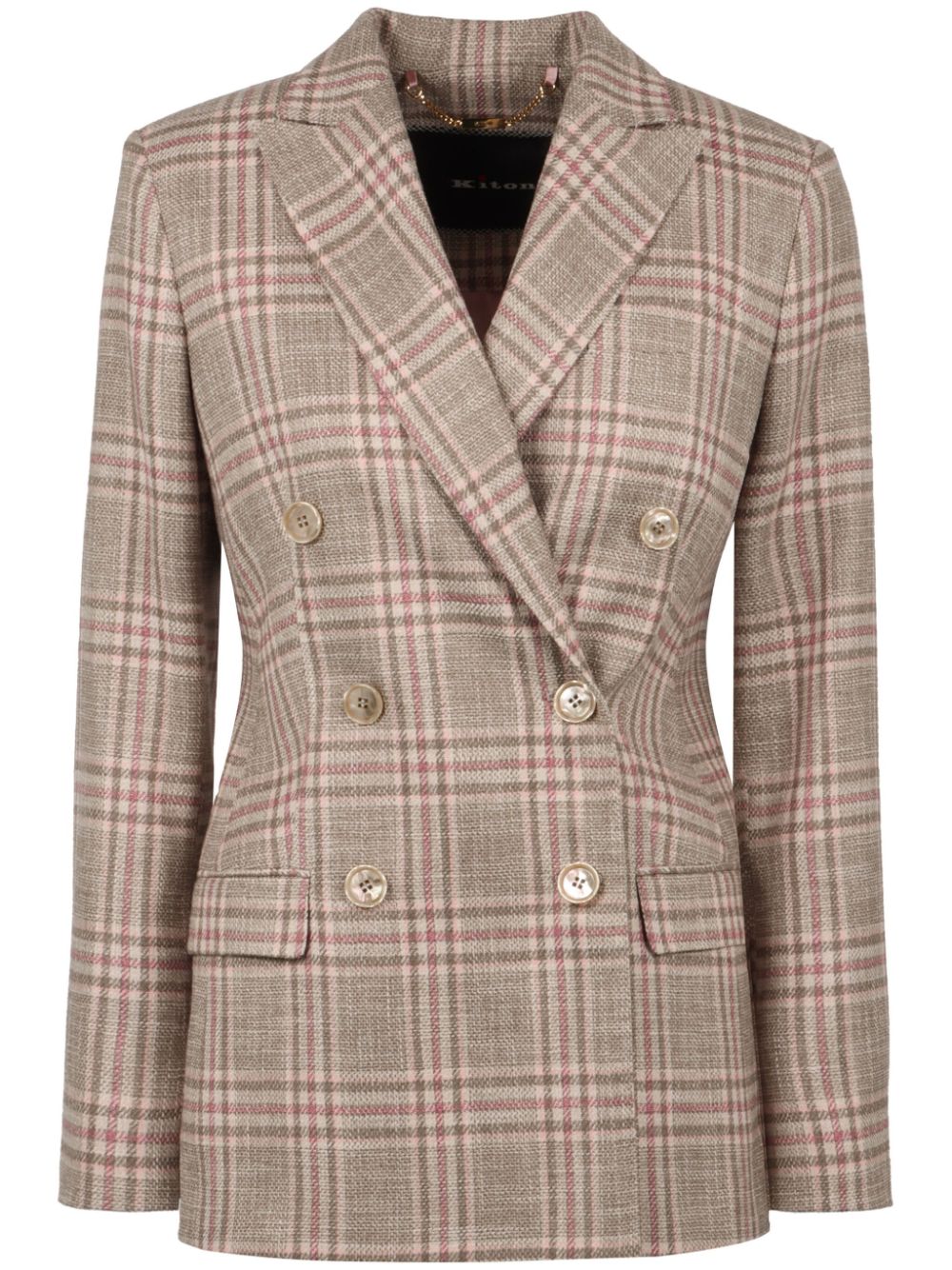 Prince of Wales checkered blazer - Neutrals