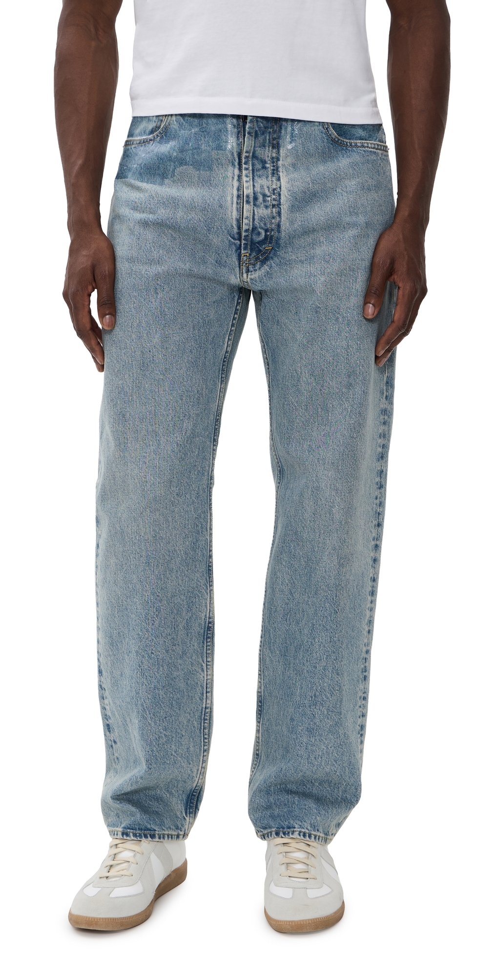 Japanese Denim Taped Pants Ice Blue