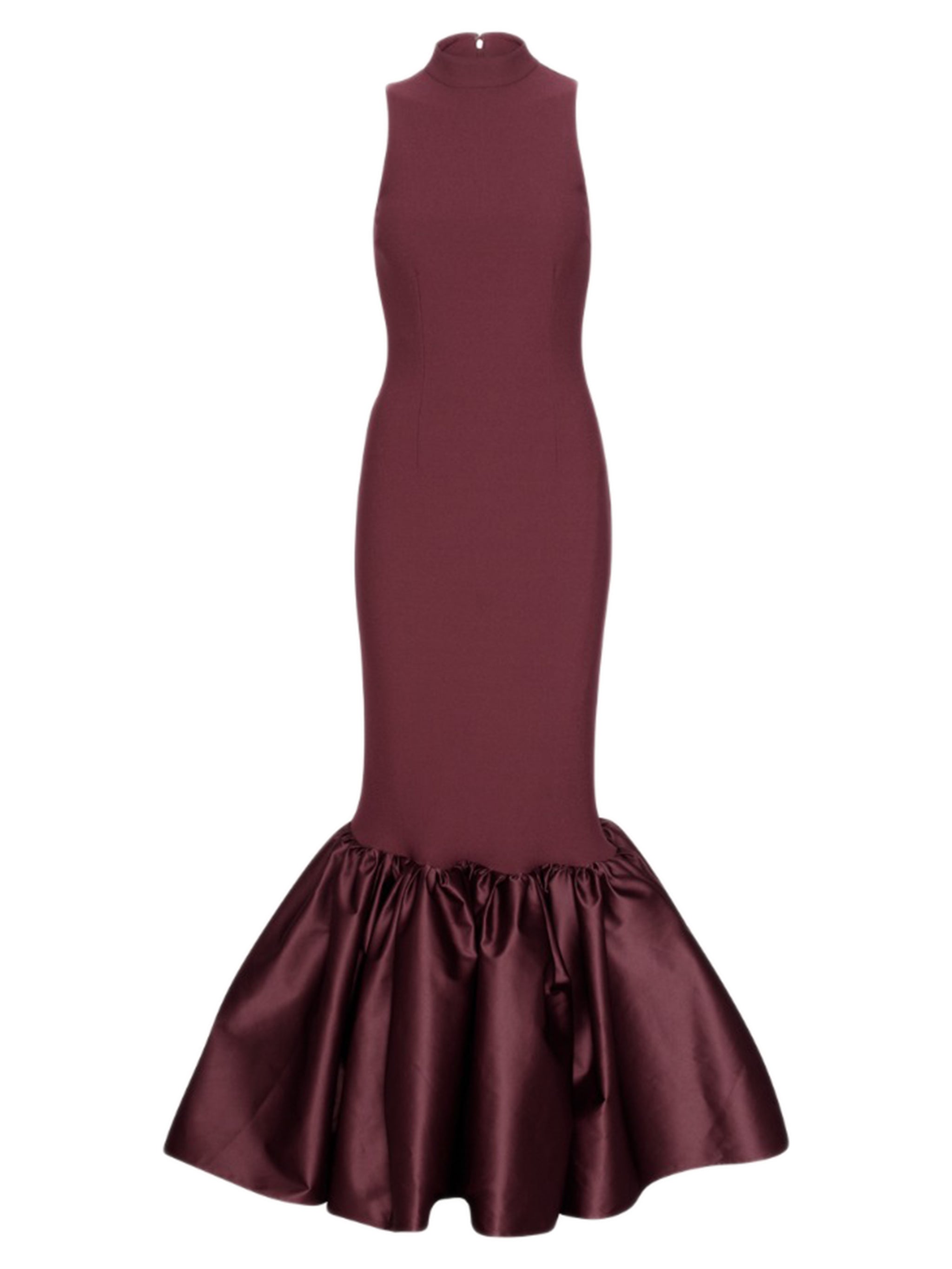 Sleeveless High-Neck Mini Dress with Flared Hem and Concealed Rear Zip