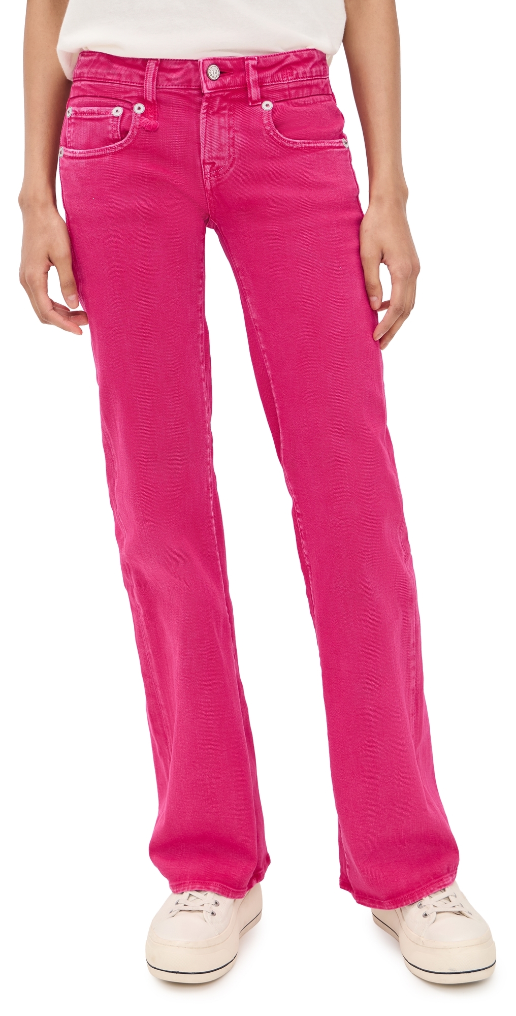 Boy Flare Jeans Fuchsia Stretch
