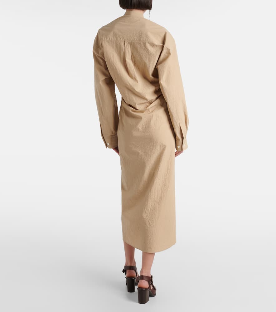 Belted cotton shirt dress