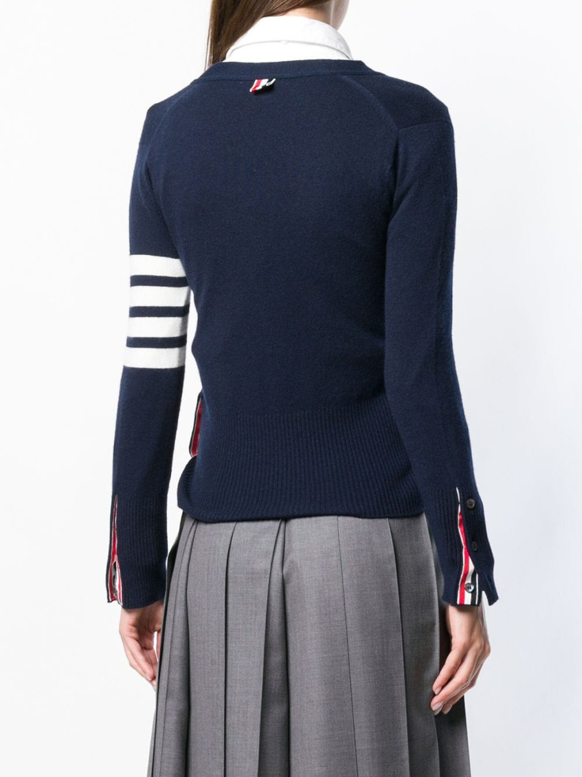 4-bar stripe cardigan