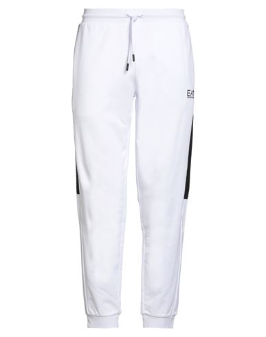 Man Pants White Size XL Cotton, Polyester, Elastane
