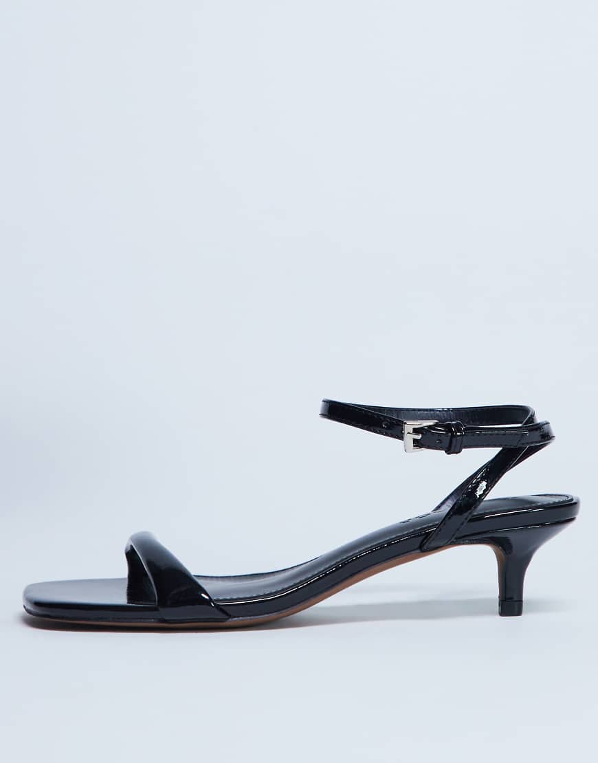 Irene barely there mid heeled sandal in black