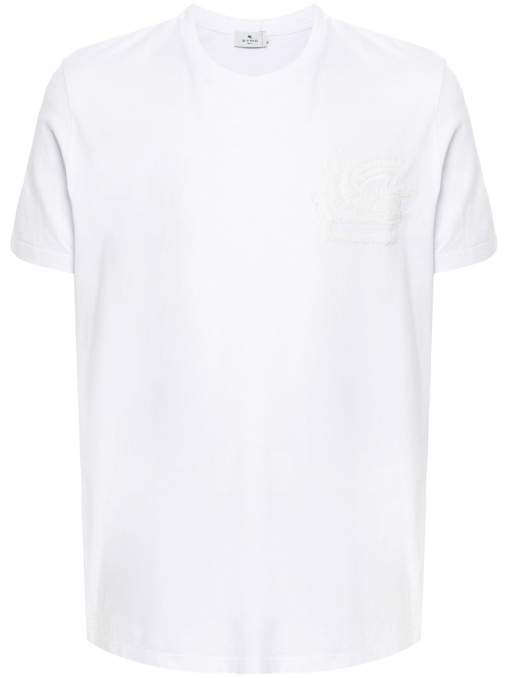 Pegaso-embroidered T-shirt - White