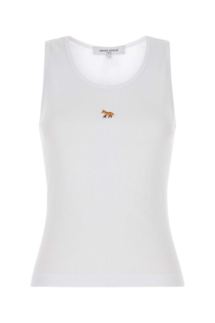 White Cotton Tank Top