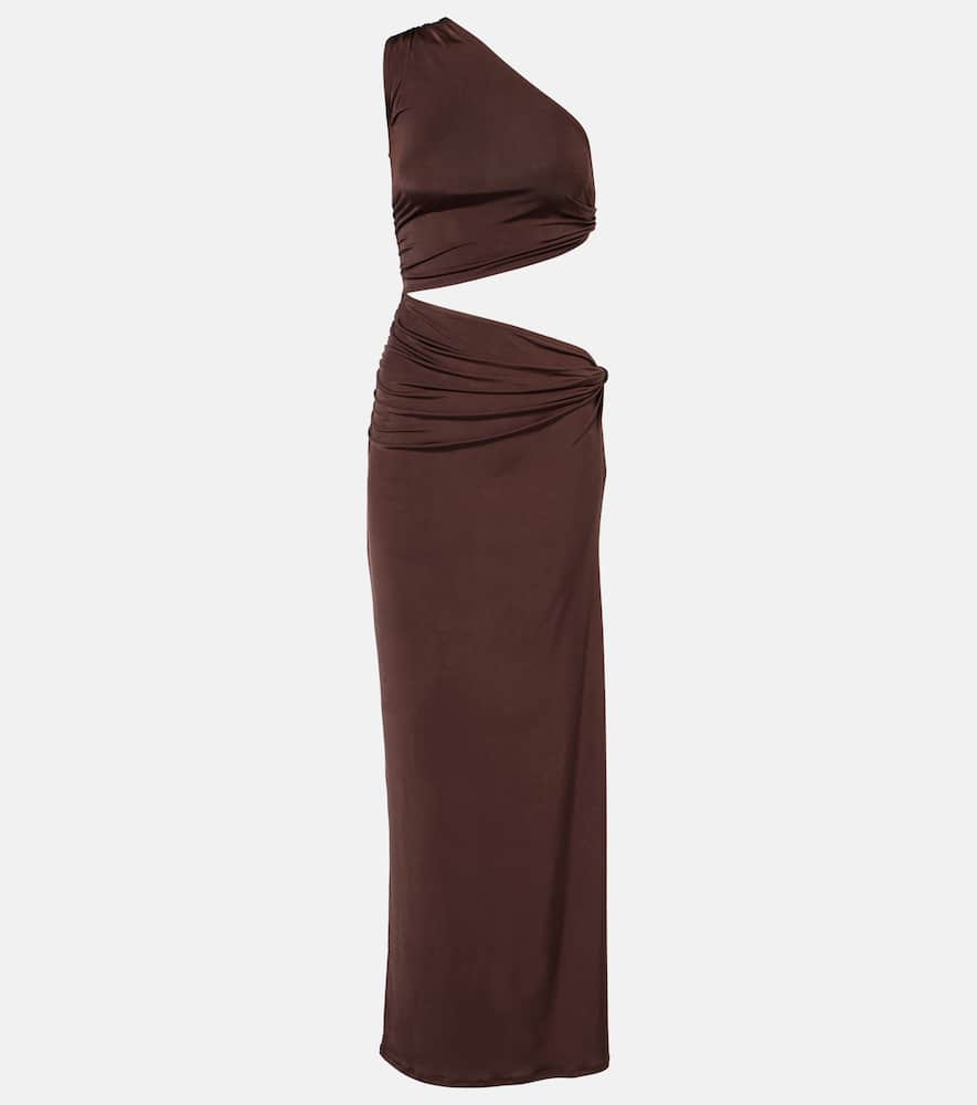 Yana cutout one-shoulder maxi dress
