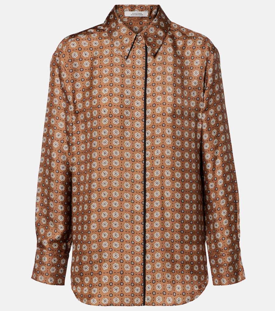 Graphic Dreams printed silk twill shirt