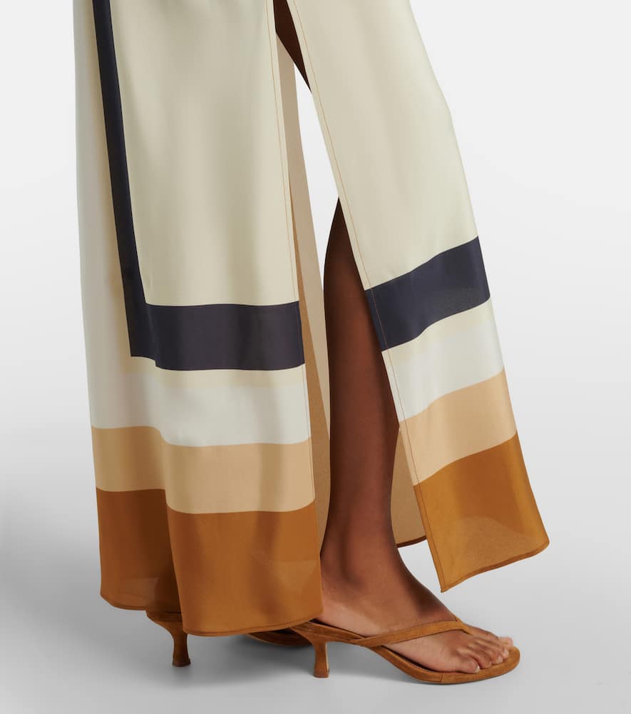 Printed silk maxi dress