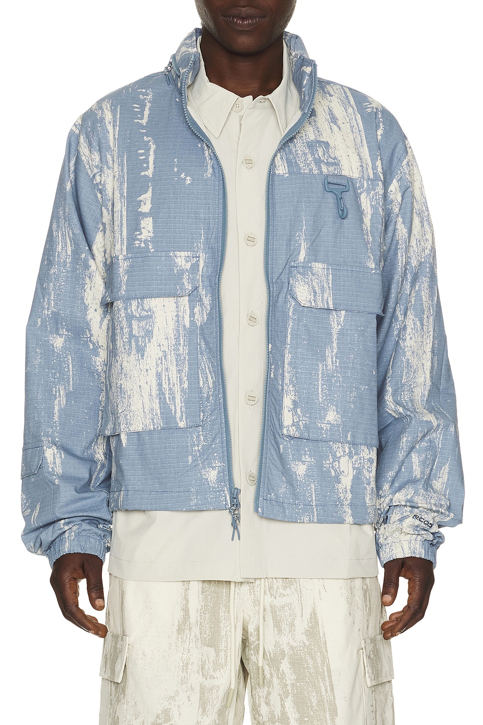 RC Outdoor Supply Sierra Jacket in Slate Tree Bark - Blue. M also in L, XL/1X
