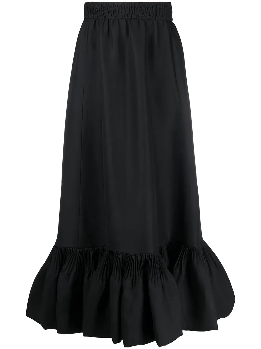 Peplum Hem Skirt — Black