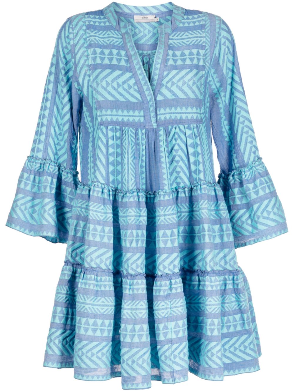 Ella graphic-print dress - Blue