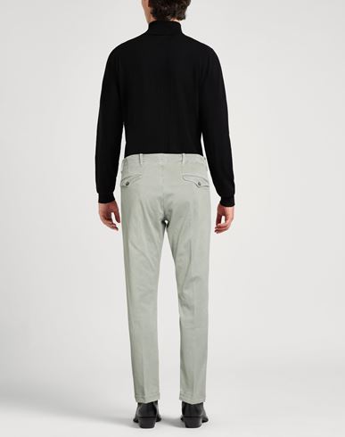 Man Pants Sage green Size 32 Cotton, Elastane