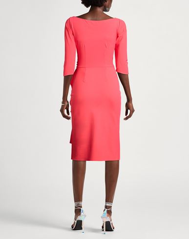 Woman Midi dress Coral Size 10 Polyamide, Elastane