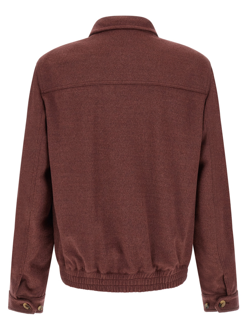 Maroon Shirt Collar Jacket