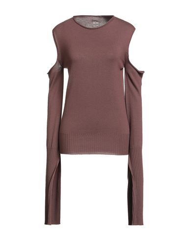Woman Sweater Chocolate brown Size M Virgin Wool