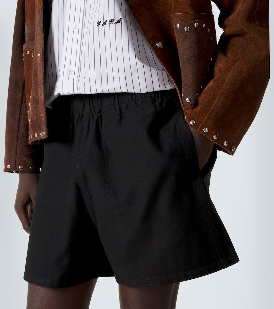 Logo cotton twill Bermuda shorts