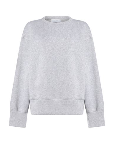 Woman Sweatshirt Grey Size M Cotton, Polyester