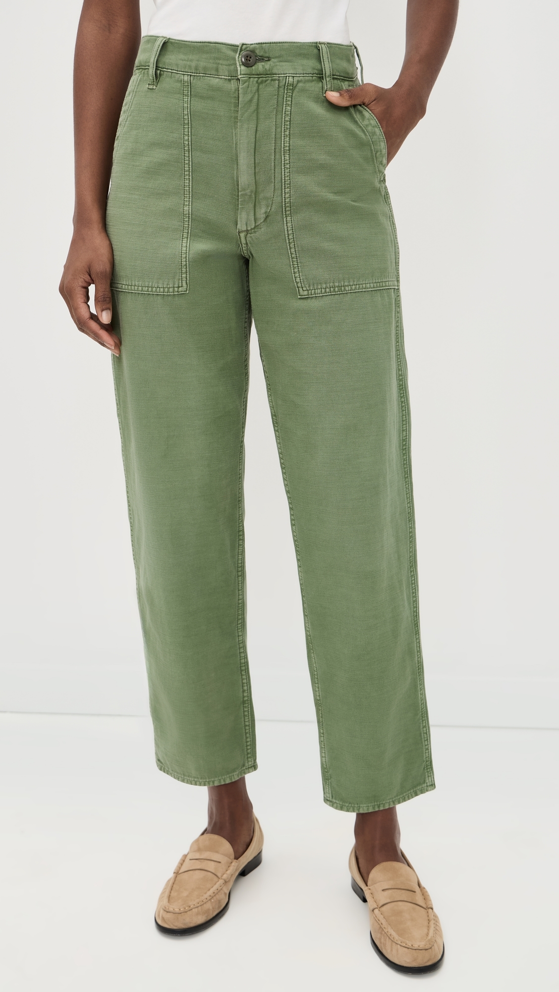 Cotton Ricky Pants Olive