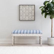 Linon Farah Bench, White